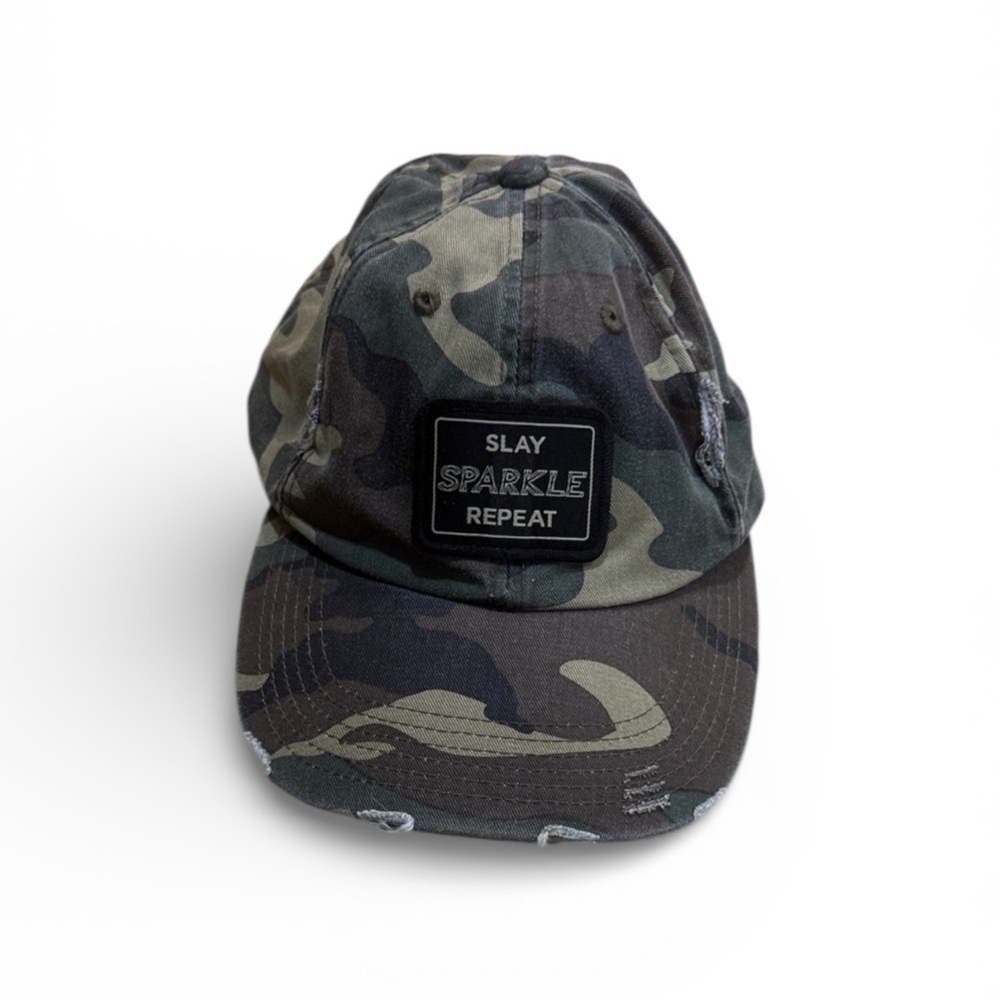 Love Monday women’s Distressed Camo baseball cap green/ black fits most